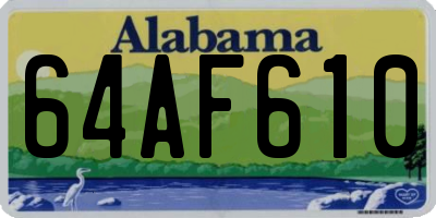 AL license plate 64AF610