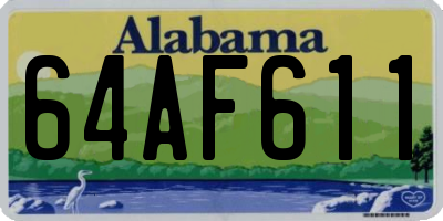 AL license plate 64AF611
