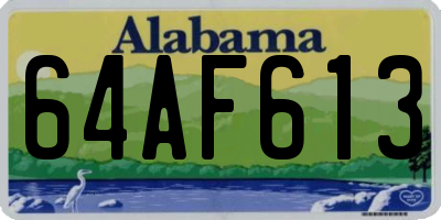 AL license plate 64AF613
