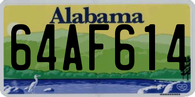 AL license plate 64AF614