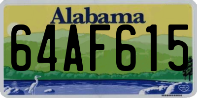 AL license plate 64AF615
