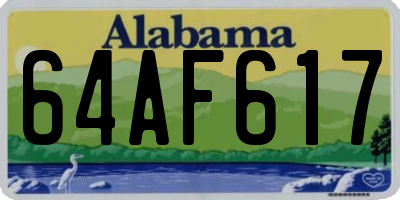 AL license plate 64AF617