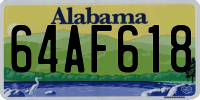 AL license plate 64AF618