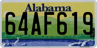 AL license plate 64AF619