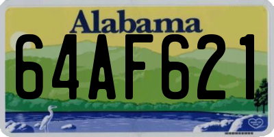 AL license plate 64AF621