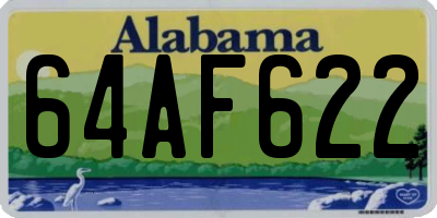 AL license plate 64AF622