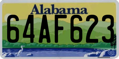 AL license plate 64AF623