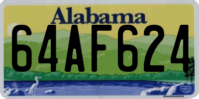 AL license plate 64AF624