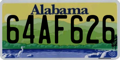 AL license plate 64AF626