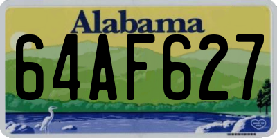 AL license plate 64AF627