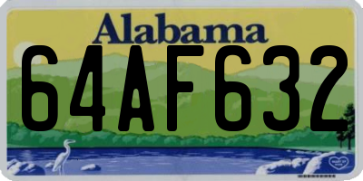 AL license plate 64AF632
