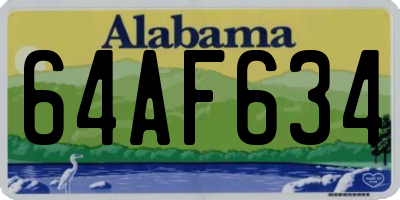 AL license plate 64AF634