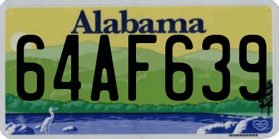 AL license plate 64AF639