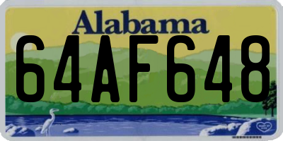 AL license plate 64AF648