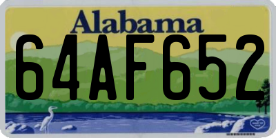 AL license plate 64AF652