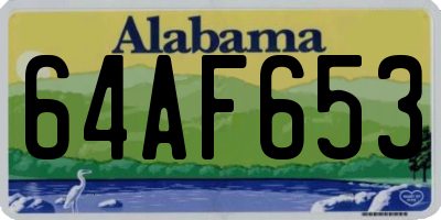 AL license plate 64AF653