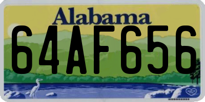 AL license plate 64AF656