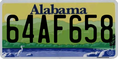 AL license plate 64AF658