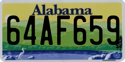 AL license plate 64AF659