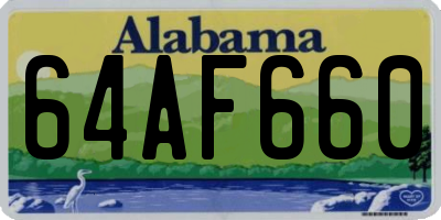 AL license plate 64AF660