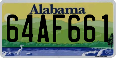 AL license plate 64AF661