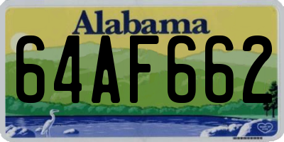 AL license plate 64AF662