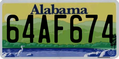 AL license plate 64AF674