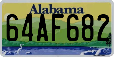 AL license plate 64AF682