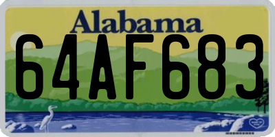 AL license plate 64AF683