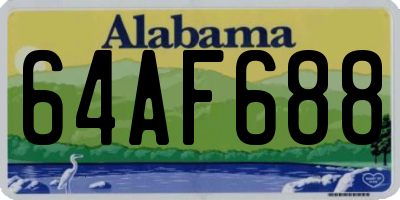 AL license plate 64AF688