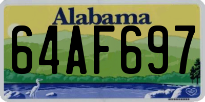 AL license plate 64AF697
