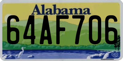 AL license plate 64AF706