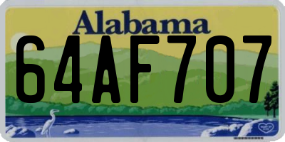 AL license plate 64AF707