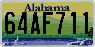 AL license plate 64AF711
