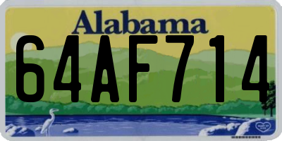 AL license plate 64AF714