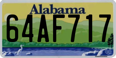AL license plate 64AF717