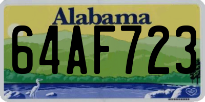 AL license plate 64AF723