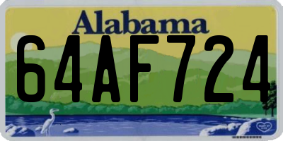AL license plate 64AF724