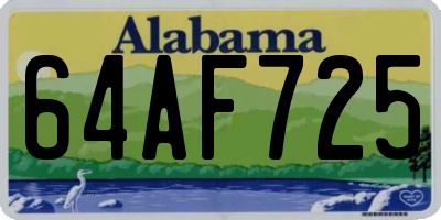 AL license plate 64AF725