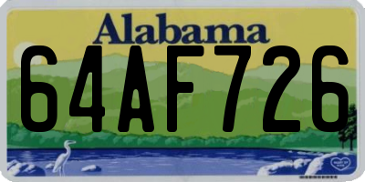 AL license plate 64AF726