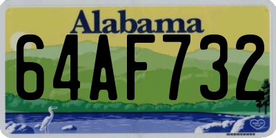 AL license plate 64AF732