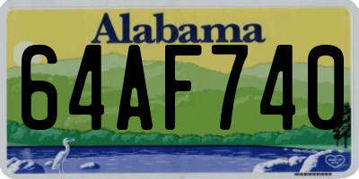 AL license plate 64AF740
