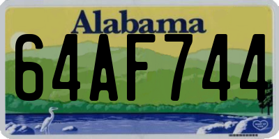 AL license plate 64AF744