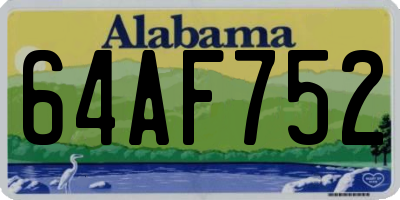 AL license plate 64AF752