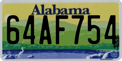 AL license plate 64AF754