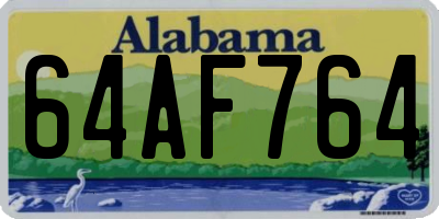 AL license plate 64AF764