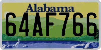 AL license plate 64AF766