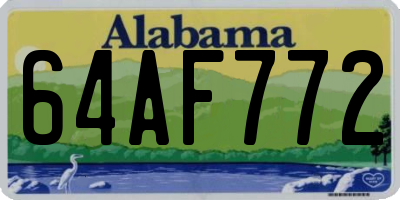 AL license plate 64AF772