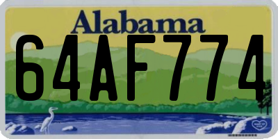 AL license plate 64AF774