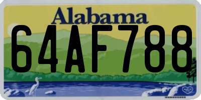 AL license plate 64AF788